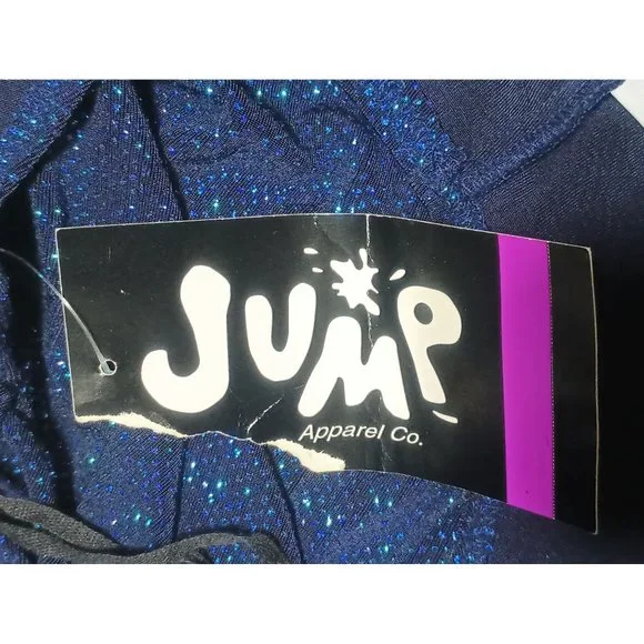 Vintage Glitter Dress Size 9 10 Navy Blue Long Length Open Back Ties High Vents - Picture 10 of 10